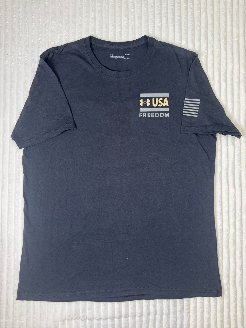 Under Armour Patriotic Men’s Size L Black USA Freedom T-Shirt‎